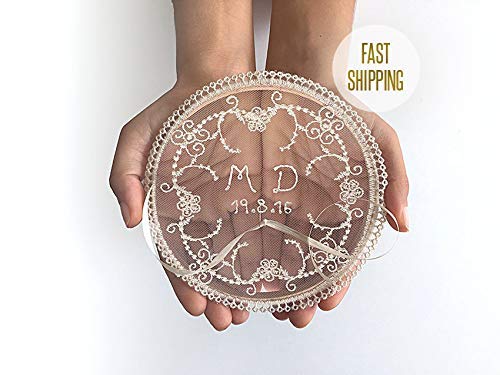 Algopix Similar Product 11 - Monogram Ring Pillow Ring Bearer