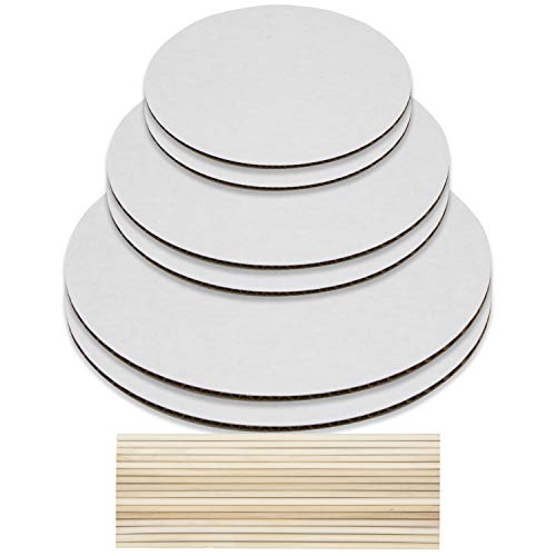 Algopix Similar Product 1 - Cake Boards and Wooden Dowels Set of 6