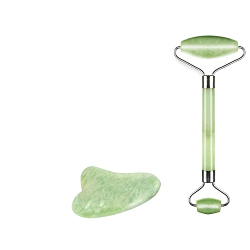 Algopix Similar Product 5 - Jade Roller  Gua Sha Scraping Massage