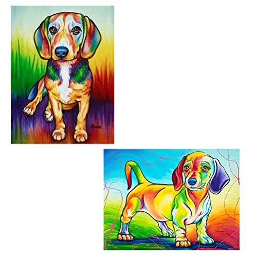 Algopix Similar Product 1 - 2 Pack 5D Diamond Painting Kit Dog