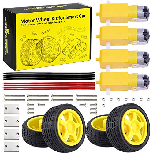 Algopix Similar Product 17 - KEYESTUDIO DC Motor Wheel Parts Kit for