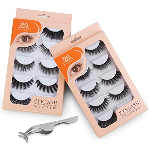 Algopix Similar Product 18 - MAGEFY 10 Pairs Fake Eyelashes Reusable