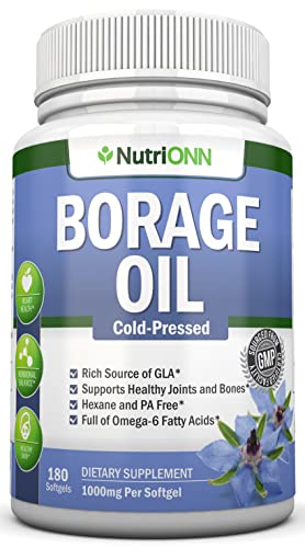 Algopix Similar Product 9 - NutriONN Borage Oil  1000 mg  180