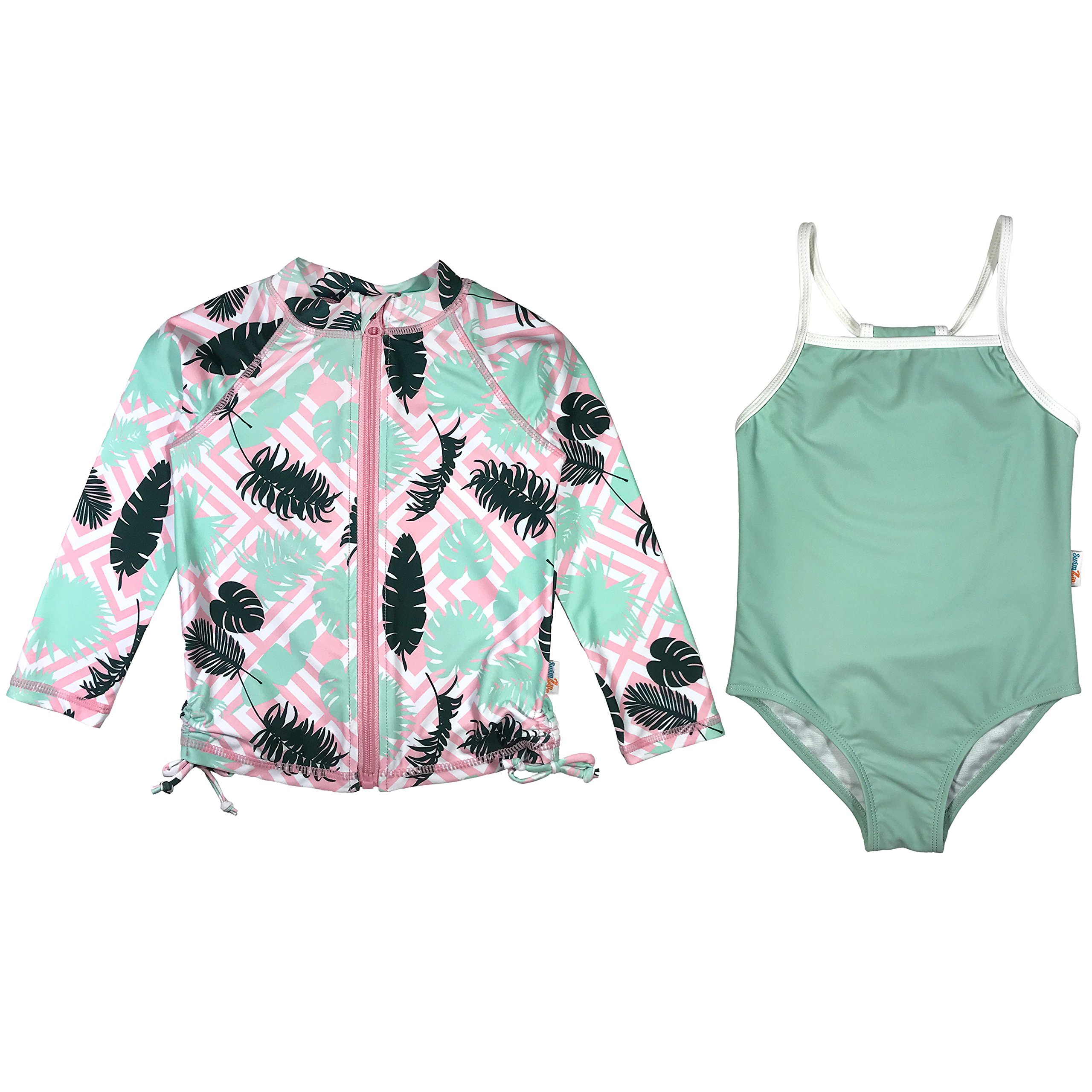 Algopix Similar Product 4 - SwimZip Girls Long Sleeve Rash Guard 
