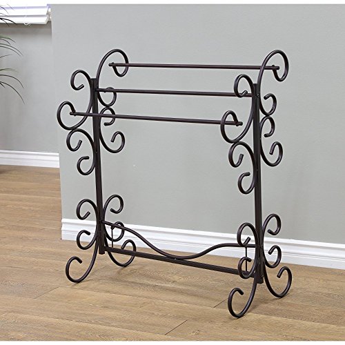 Algopix Similar Product 8 - Benzara Blanket Rack With Scroll Work