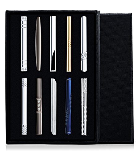 Algopix Similar Product 15 - FIBO STEEL 10 Pcs Tie Clips Bar Pinch