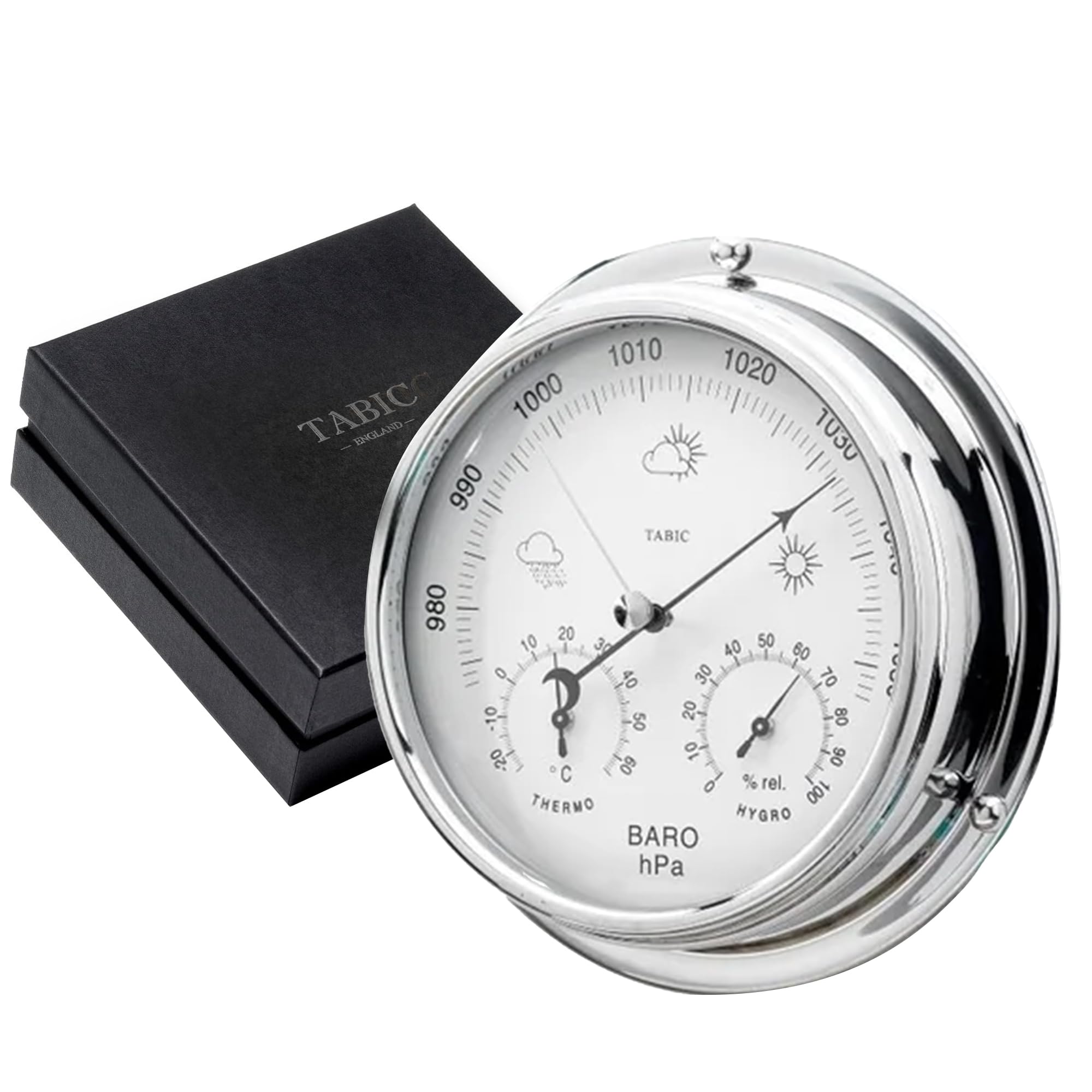 Algopix Similar Product 18 - Tabic Chrome Barometer with Builtin