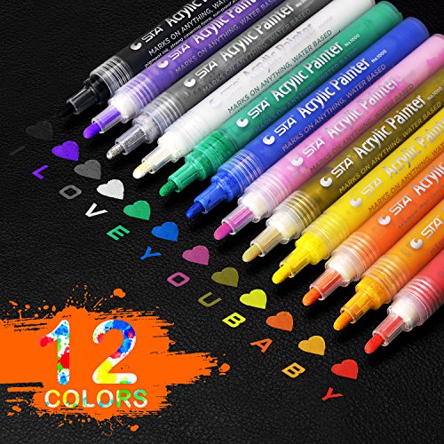 Algopix Similar Product 13 - Acrylic Paint Marker Pens Zoonnis 12