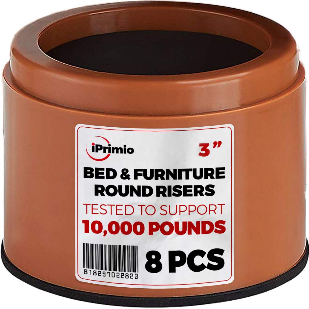 Algopix Similar Product 5 - iPrimio Bed Risers  Round 3 Inch