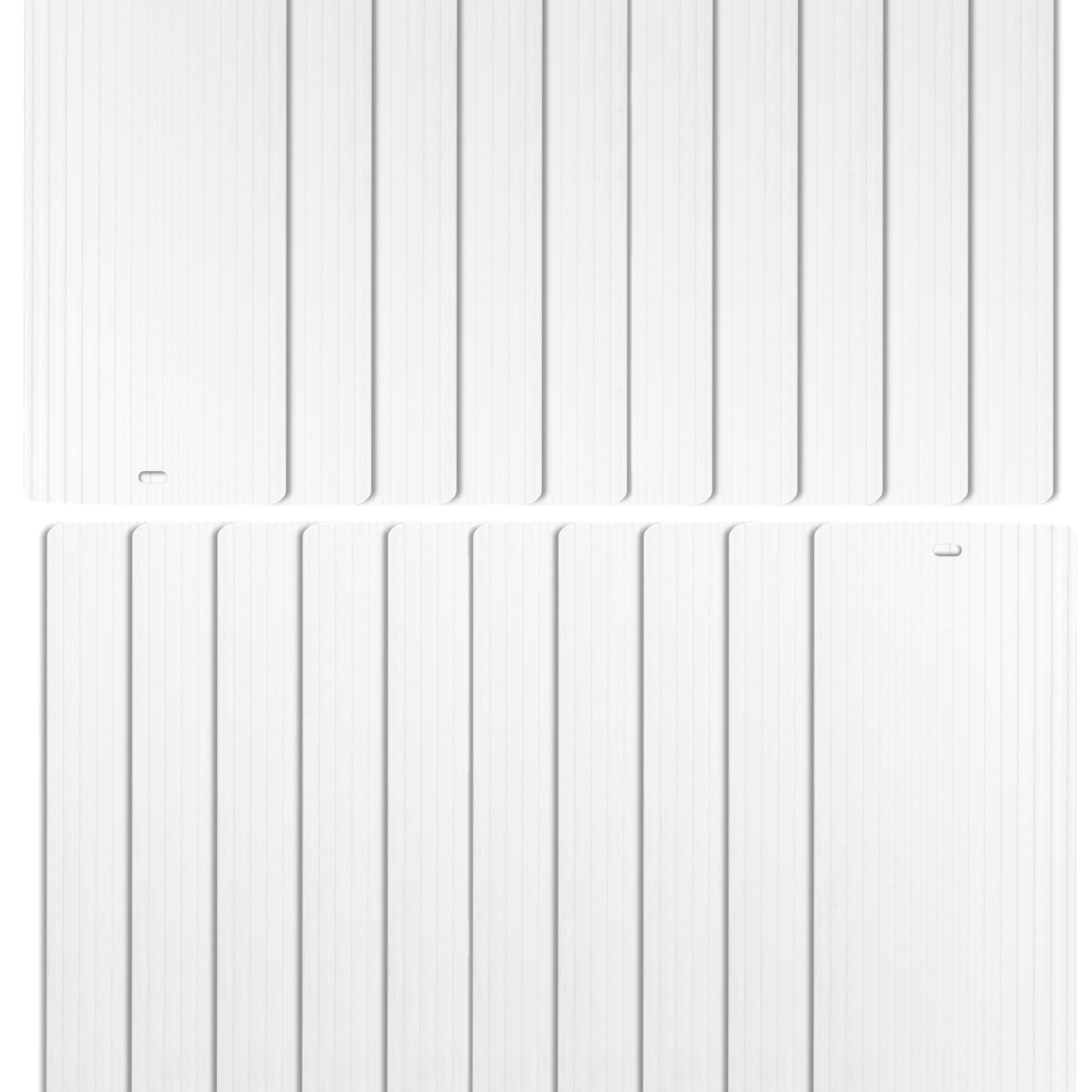 Algopix Similar Product 3 - DALIX Vinyl Ribbed Vertical Blinds Door