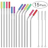 Algopix Similar Product 12 - Metal Straws Stainless Steel StrawsSet
