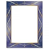 Algopix Similar Product 10 - Navy Spirals Letter Papers25 Sheets of
