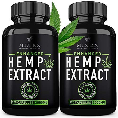 Algopix Similar Product 14 - 2 Pack  240 Pills Hemp Oil Capsules