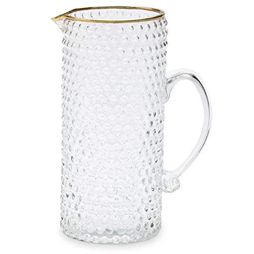 Algopix Similar Product 20 - Mud Pie Gold Bubble Glass Pitcher