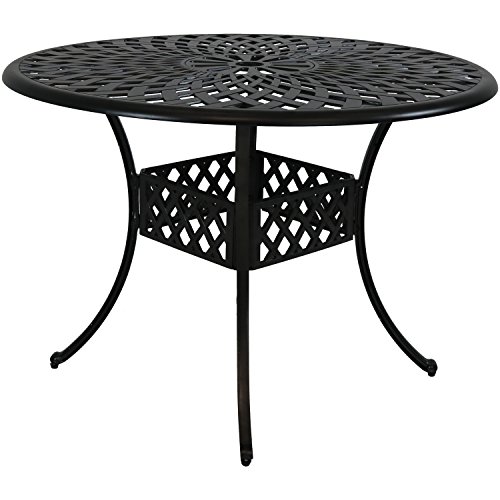 Algopix Similar Product 6 - Sunnydaze Round Patio Dining Table