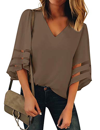 Algopix Similar Product 15 - LookbookStore Women Vneck Mesh Panel