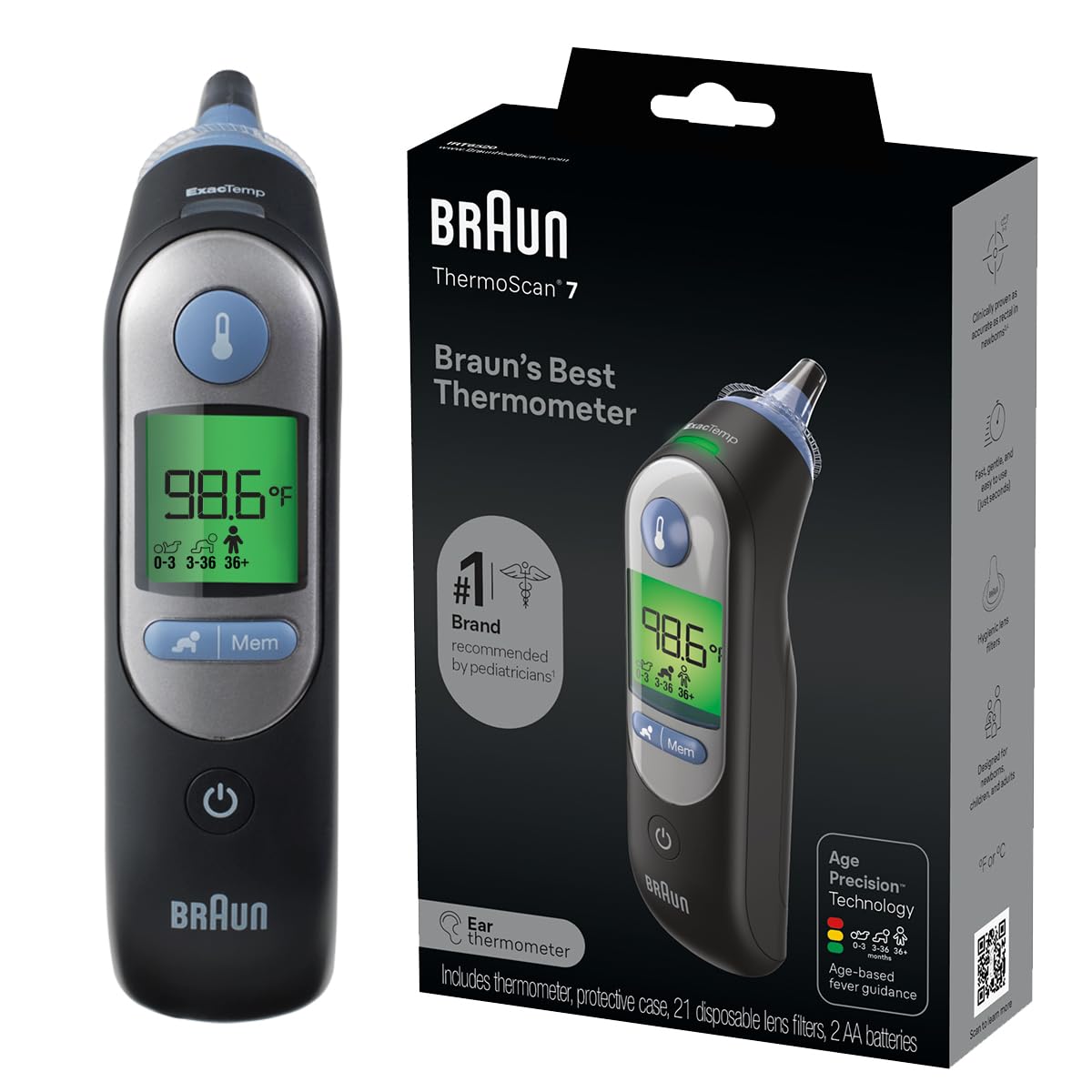 Algopix Similar Product 20 - Braun ThermoScan 7 Digital Ear