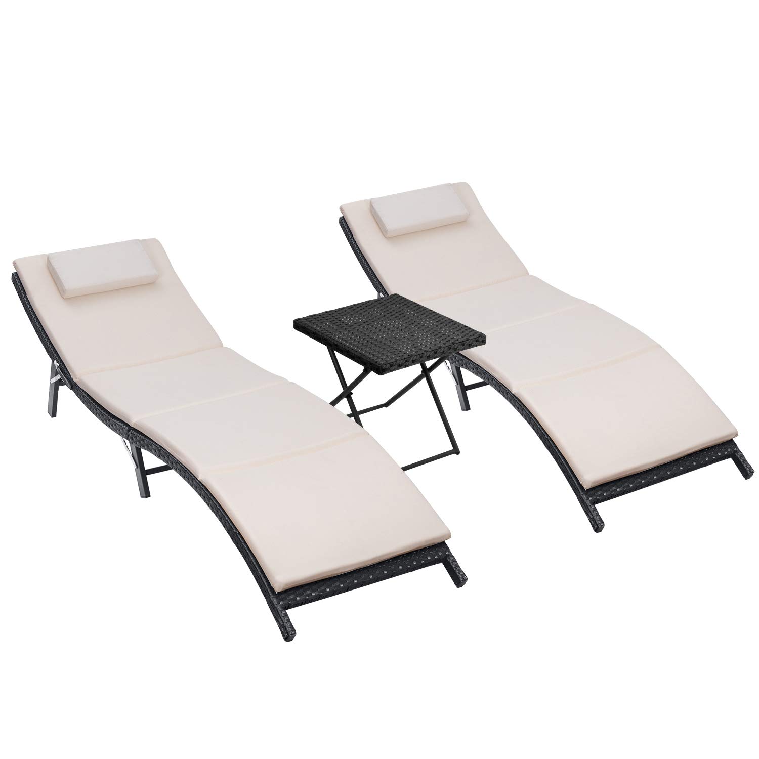 Algopix Similar Product 8 - Homall 3 Pieces Patio Chaise Lounge