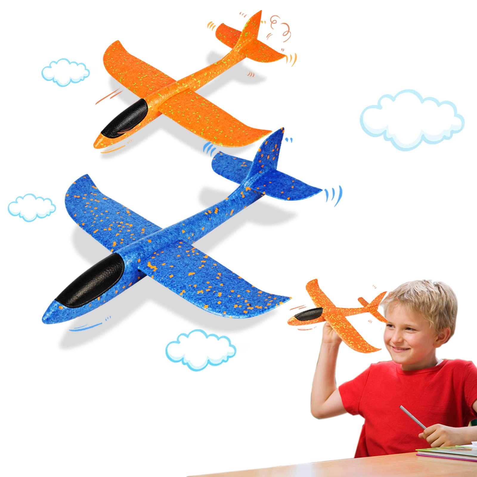 Algopix Similar Product 8 - VCOSTORE 2 Pack Foam Airplanes Toys for