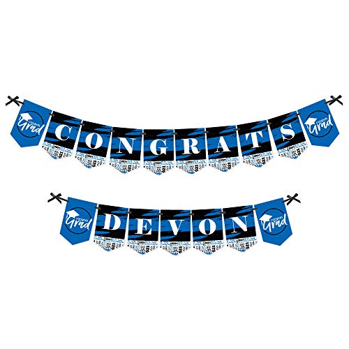Algopix Similar Product 5 - Big Dot of Happiness Personalized Blue
