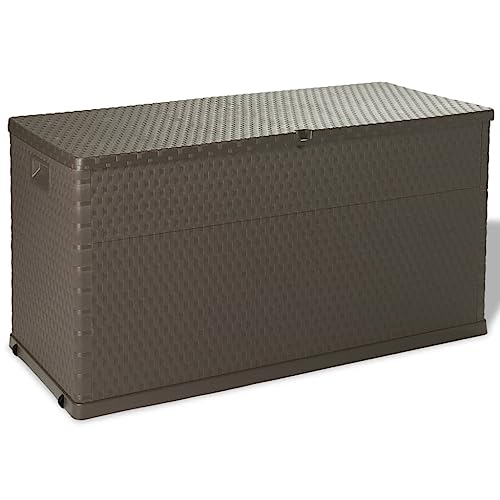 Algopix Similar Product 2 - vidaXL Brown Patio Storage Box with