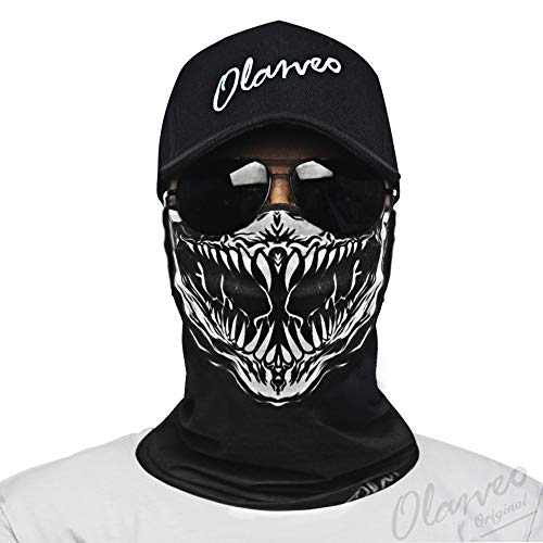 Algopix Similar Product 13 - Olarveo Skull Face Mask Neck Scarf