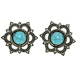 Algopix Similar Product 13 - 00g 10mm Brass Tribal Lotus Flower