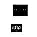 Algopix Similar Product 10 - 1  inch Square Black Velour Earring