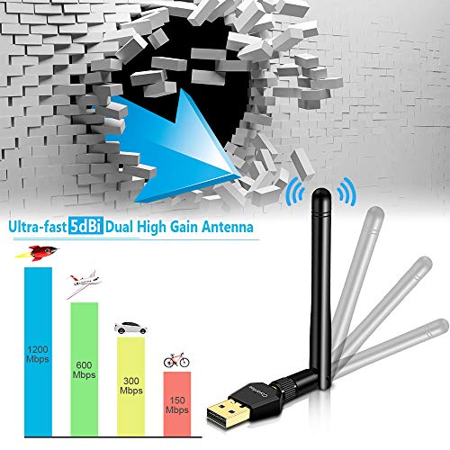 Algopix Similar Product 12 - Carantee USB WiFi Adapter 1200Mbps
