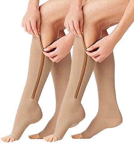 Algopix Similar Product 10 - 2 Pairs Compression Socks Toe Open Leg
