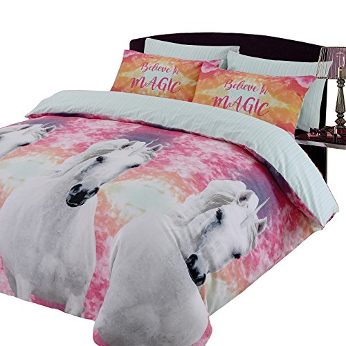 Algopix Similar Product 5 - Dreamscene Unicorn Magic Duvet Cover