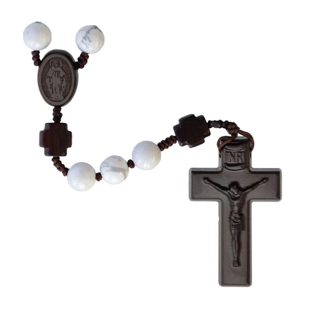 Algopix Similar Product 19 - Rosary Five Decade HowliteJujube Wood