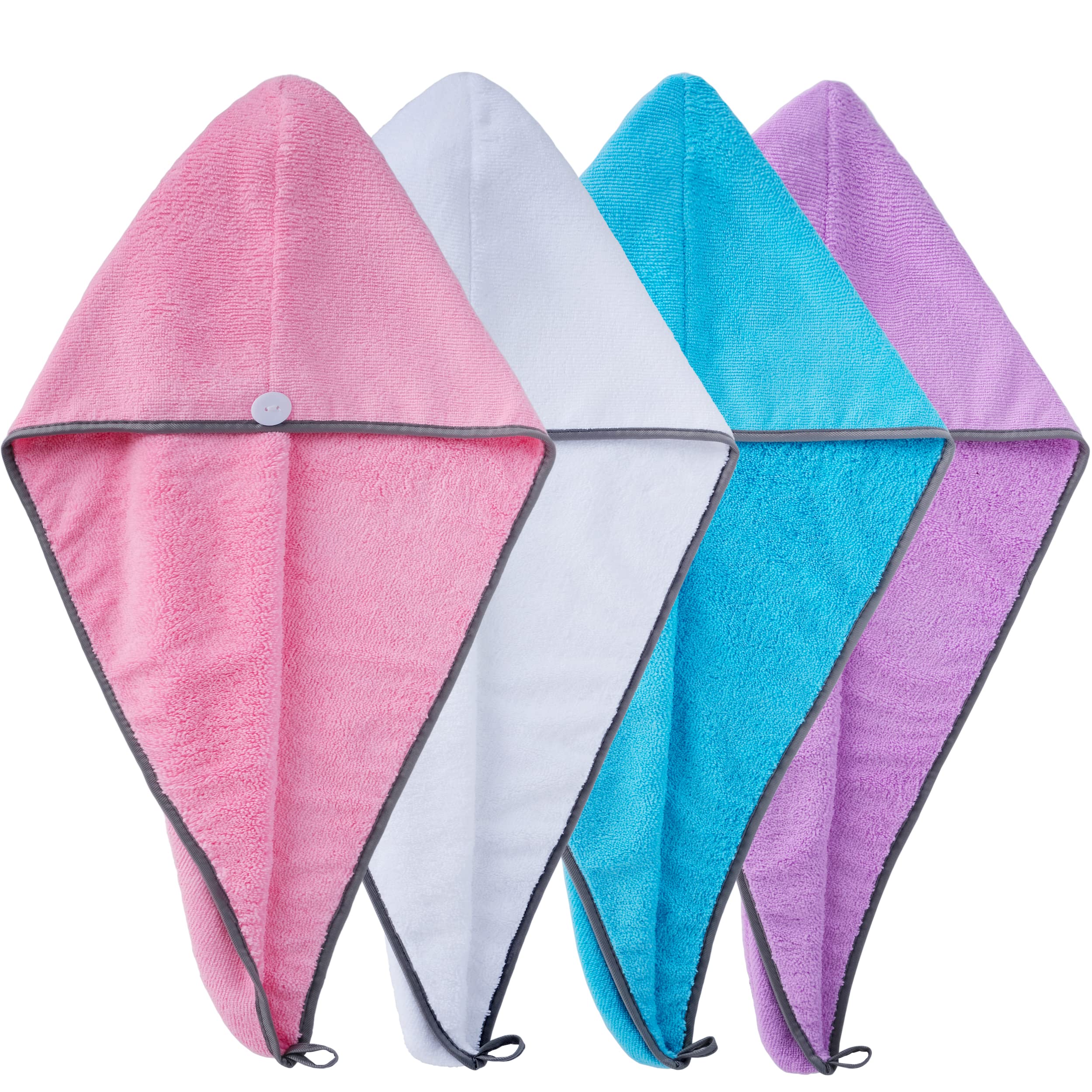 Algopix Similar Product 9 - POLYTE Microfiber Hair Turban Wrap
