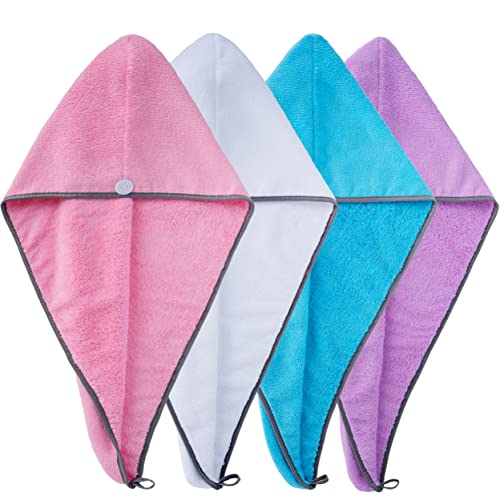 Algopix Similar Product 15 - POLYTE Microfiber Hair Turban Wrap