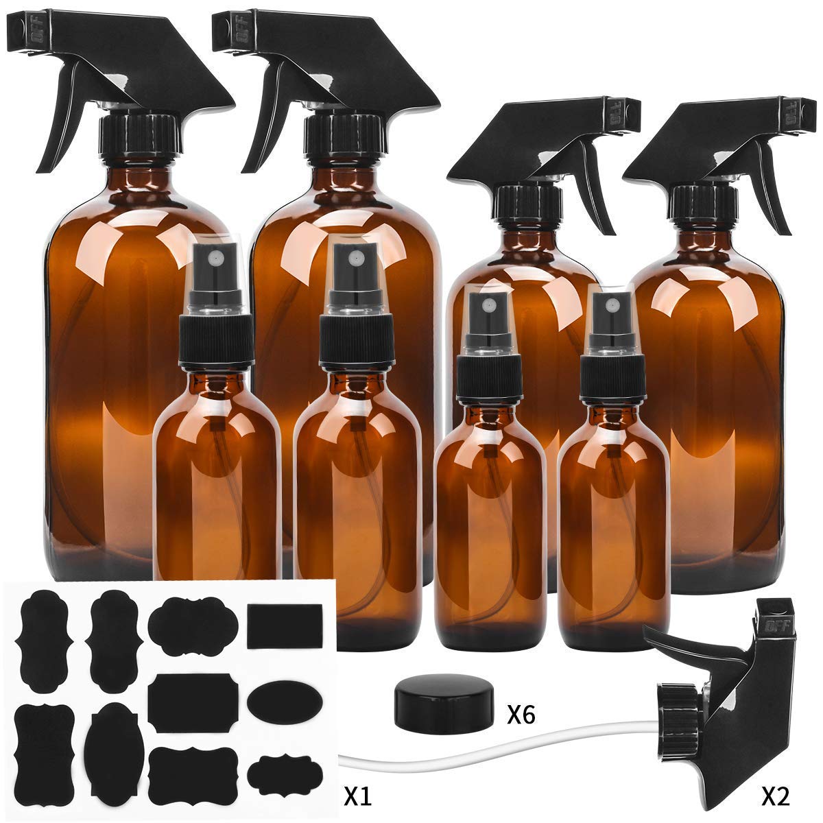 Algopix Similar Product 2 - Glass Spray Bottle ESARORA Amber Glass