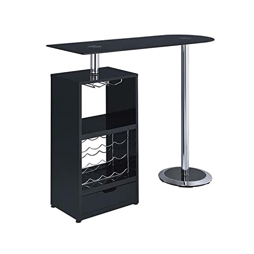 Algopix Similar Product 20 - Benjara Bar Table, Black/Silver