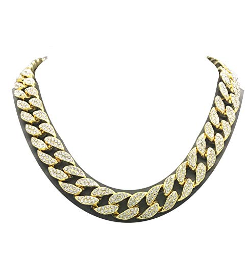 Algopix Similar Product 7 - Mens Iced Out Hip Hop Gold tone CZ