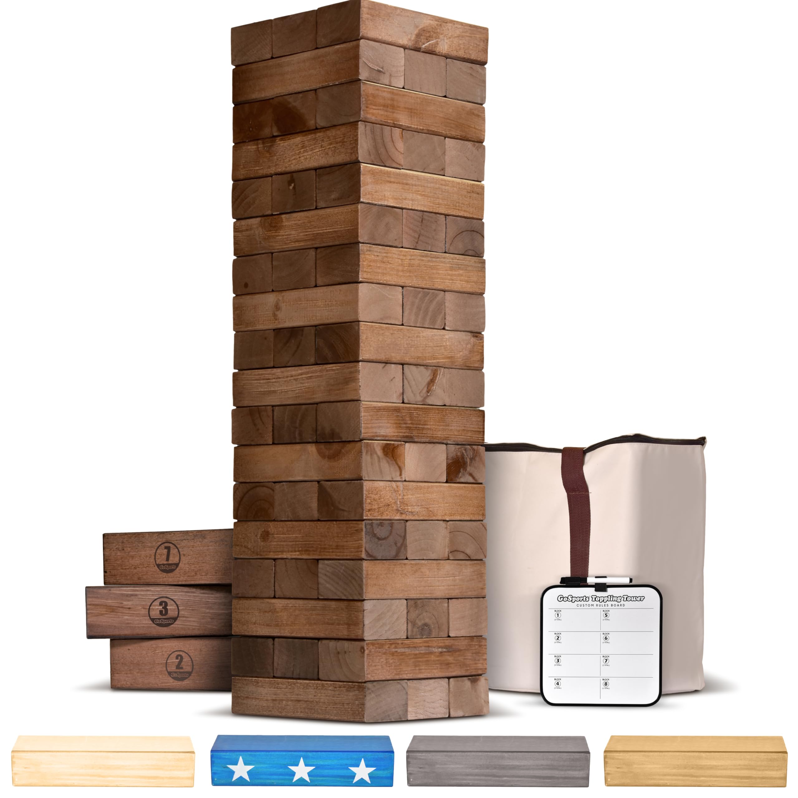 Algopix Similar Product 9 - GoSports Giant Wooden Toppling Tower 