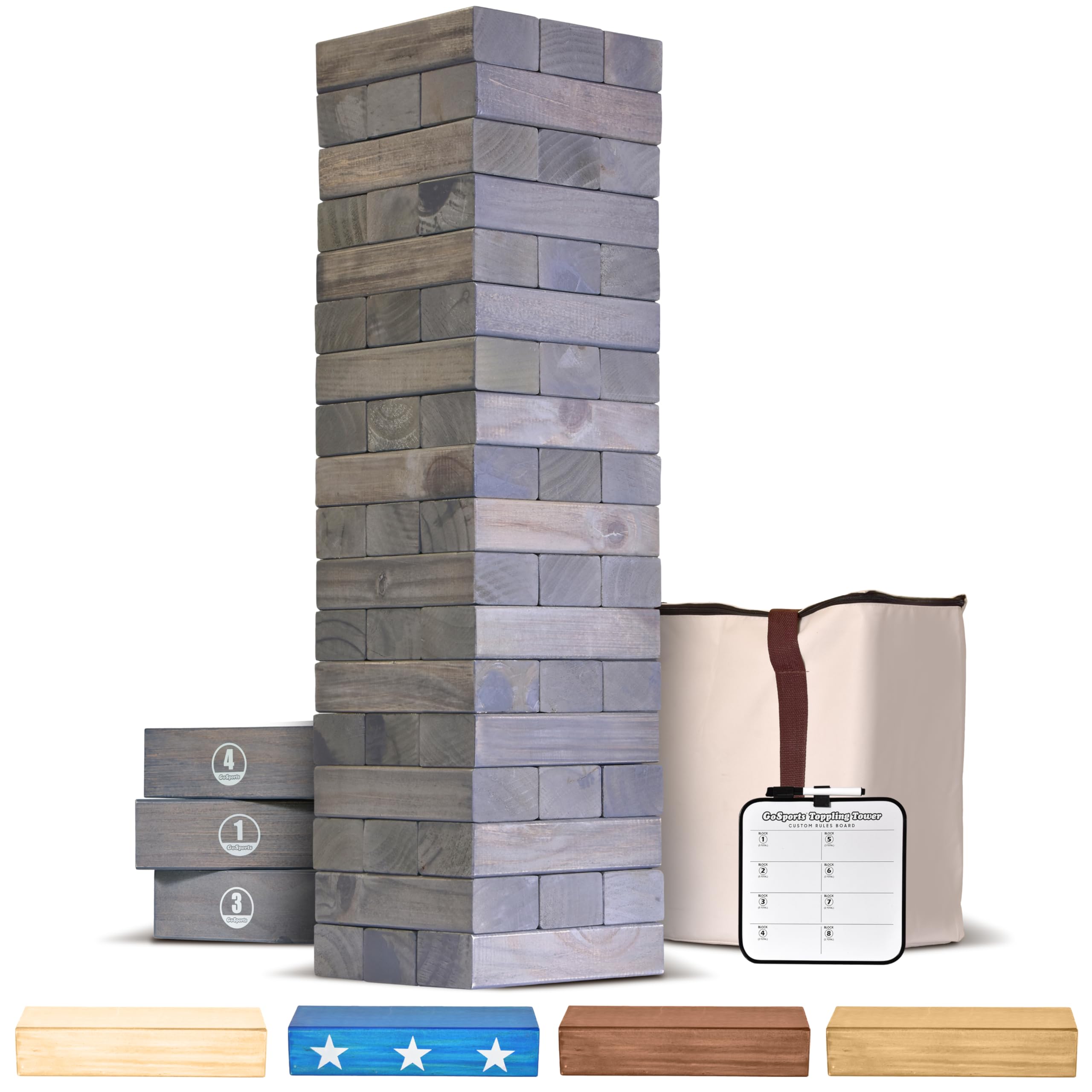Algopix Similar Product 11 - GoSports Giant Wooden Toppling Tower 