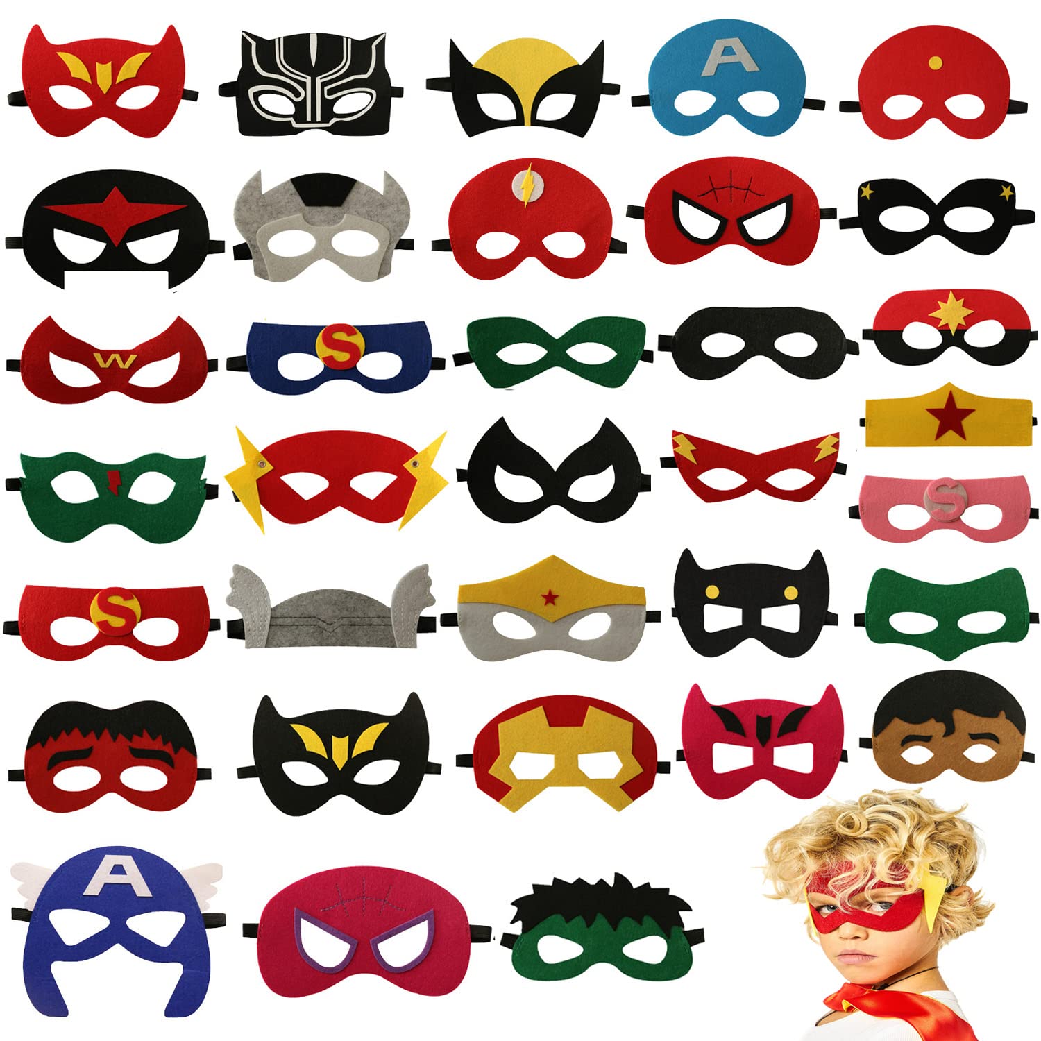 Algopix Similar Product 19 - Superhero masks Super hero party