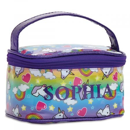Algopix Similar Product 2 - Personalized Unicorn Mini Train Case 