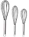 Algopix Similar Product 11 - Silicone Whisk Set of 3  Stainless