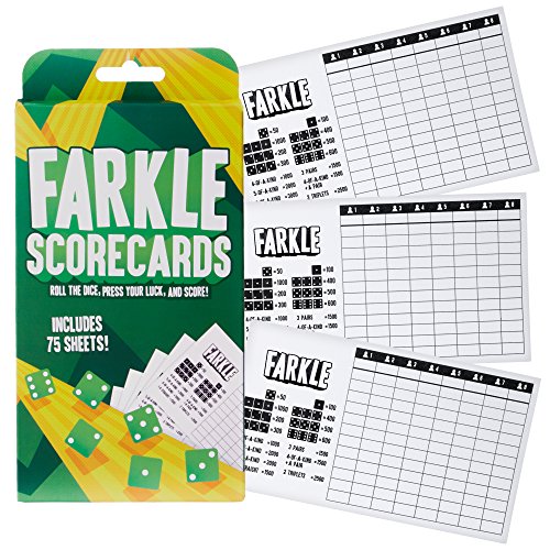 Algopix Similar Product 9 - Brybelly Farkle Scorecards Set of 75