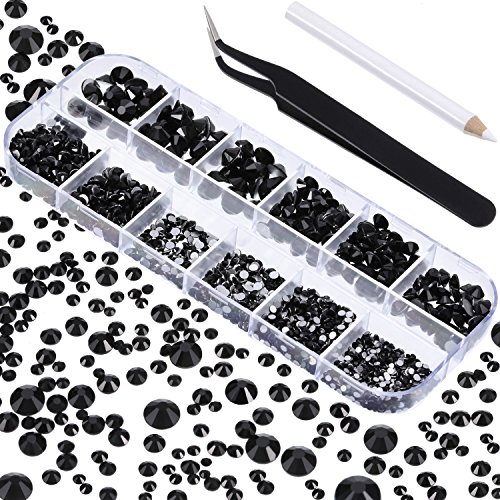 Algopix Similar Product 11 - 2000 Pieces Flat Back Gems Round