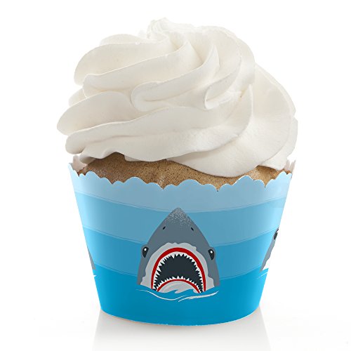 Algopix Similar Product 4 - Big Dot of Happiness Shark Zone 