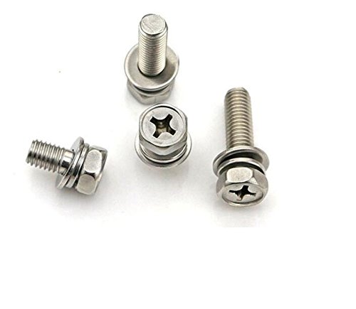Algopix Similar Product 3 - 10pack M6 Cross Recessed Hex Bolt with