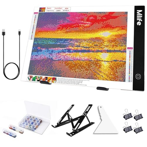 Algopix Similar Product 1 - Mlife Diamond Art Painting A4 LED Light