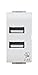 Algopix Similar Product 13 - USB 24 A Plug to 2 Outputs on White