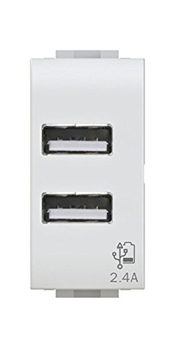 Algopix Similar Product 14 - USB 24 A Plug to 2 Outputs on White
