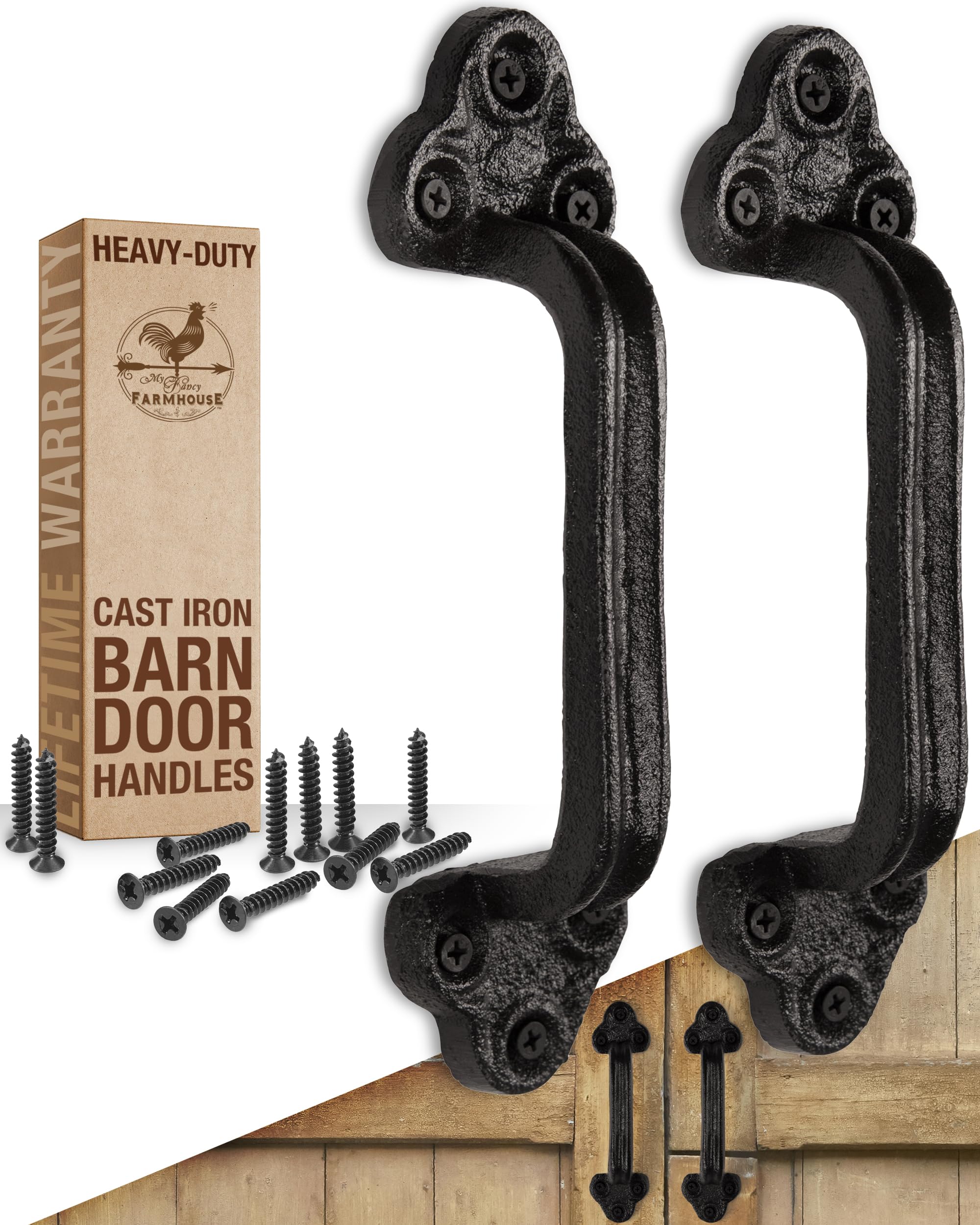 Algopix Similar Product 7 - Heavy Duty Barn Door Handles Set of 2